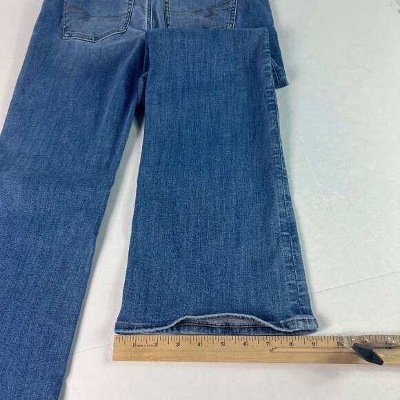 American Eagle Jeans Womens 30x29 Low Rise Kick Boot Cut Blue Faded Denim Tag 8S - Picture 11 of 16